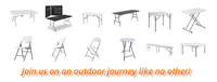 Mesa Plegable Rectangular de Plástico Moderna y Ligera de 4/5/6 Pies - Plegable por la Mitad para Uso en el Hogar o Bar