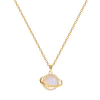 Collier ras du cou tendance Resoul en forme d'orbite de Saturne, plaqué or, en acier inoxydable, bijoux pour femme