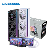 Refroidisseur liquide AIO magnétique LOVINGCOOL OEM unique avec écran incurvé 3D 2K de 6,67 pouces et ventilateur de 360 mm pour boîtier d'ordinateur