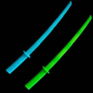 Mainan pedang Samurai dewasa teleskopik realistis, mainan Model pedang Samurai dewasa lampu LED plastik Katana, mainan pedang Anime Cosplay - Product Image 6