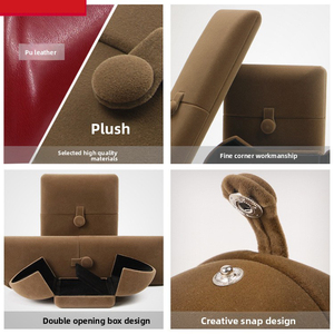 Bao Bì Sang Trọng Hộp Quà Tặng Đồ Trang Sức Trang Sức Set Hộp Đôi Cửa Nút Đóng Cửa Cho Vòng Đeo Tay Vòng Cổ Lưu Trữ Cho Quà Tặng Bao Bì - Product Image 6