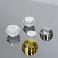 Portable galvanoplastie petite boule pot de crème 5g or PS pots de crème cosmétique pot de crème pour les yeux avec couvercle