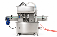Machine de remplissage entièrement automatique à double tête avec pompe magnétique et système d'alimentation automatique par piston
