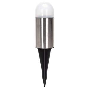 Luz solar LED ambiental 6500k, estaca redonda de acero inoxidable, ideal para iluminar jardines y césped. - Product Image 1