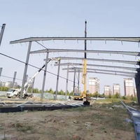 Estructura de Acero Prefabricada, Edificio de Oficinas Grande, Fábrica, Taller, Almacén, Gimnasio, Resistente al Fuego, Certificado ISO9001