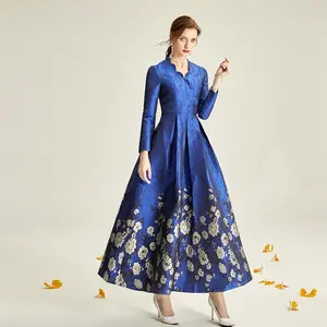<span class=keywords><strong>Robe</strong></span> maxi en brocart bleu sur mesure, col en V, coupe évasée, grande taille, élégante, <span class=keywords><strong>pour</strong></span> <span class=keywords><strong>la</strong></span> mère <span class=keywords><strong>de</strong></span> <span class=keywords><strong>la</strong></span> mariée, tenue <span class=keywords><strong>de</strong></span> cérémonie, boutique <span class=keywords><strong>de</strong></span> couture - Product Image 5