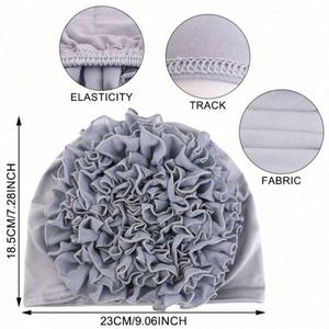 Flower Design Fashion Women's Headscarf Polyester Spandex Multifunction Hair Care Chemo <b>Caps</b> Muslim Outdoor Turban <b>Hijab</b> Daily - Product Image 5