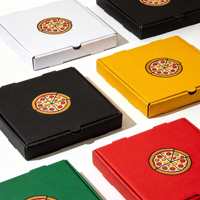 Boîtes à pizza pliables en carton ondulé imprimées en gros, de haute qualité, avec logo personnalisé, respectueuses de l'environnement