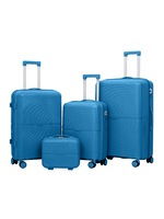 Ensemble de bagages incassables en PP, 4 pièces, valises rigides à roulettes, légères, résistantes à l'eau, grande capacité, pour voyage