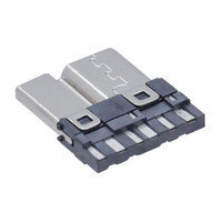 Micro USB 3,0 Dual Row 10 Pad Enchufe de unión de alambre de acero inoxidable Conectores macho de 6 + 4 pines