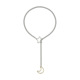 Collier ras-de-cou lune étoile doré tendance, style punk gothique chaîne cubaine réglable Y, collier mode chaîne