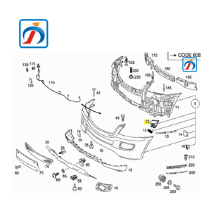 Copertura Ugello Lavafari Sinistro per <span class=keywords><strong>Mercedes</strong></span> Benz W164, Paraurti Anteriore ML 1648600108 - Product Image 6