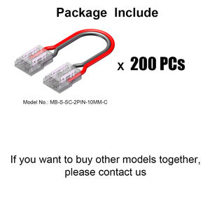 Connecteur I à Encliquetage Sans Soudure 2 Broches 10mm Fil vers Carte Bande LED SMD COB Monochrome Connecteur Cristal Lien avec Fil - Product Image 2