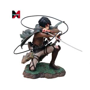 Figuras De 16Cm cartone animato Shingeki No Kyojin Eren Levi Pvc giocattolo Anime statua azione attacco su figure di titano giocattoli modello - Product Image 1