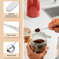 Cuillère Doseuse Premium Personnalisable avec Logo, 1/2 Cuillère à Café (2,5 ML) en Acier Inoxydable, pour Thé, Café, Matcha – Modèle 2025