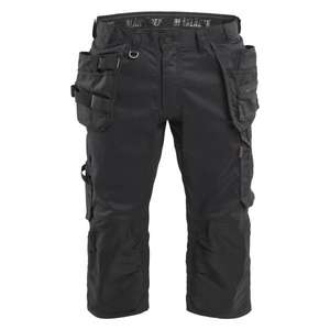 BLAKLADER - 175418329900D88 Pantalones cortos piratas artesanos elásticos Black - EAN 7330509925737 PANTALONES DE TRABAJO CORTOS DE TRABAJO - Product Image 1