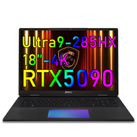 MSI Titan 18 Ultra, Ordinateur Portable de Jeu Neuf 2025 avec RTX 5090, Écran 18 Pouces 4K, Processeur Ultra 9 285HX
