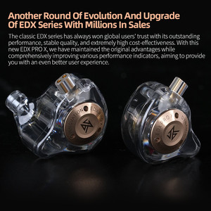 KZ EDX PRO <span class=keywords><strong>X</strong></span> Nouveaux écouteurs intra-auriculaires filaires HIFI pour la musique, moniteur de scène, casque stéréo 3,5 mm pour DJ, jeux et sport - Product Image 3