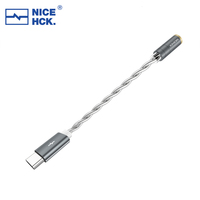 Câble de décodage audio portable sans perte NICEHCK NK1, câble mixte OCC et OCC plaqué argent, adaptateur DAC HiFi Type-C vers 3,5 mm