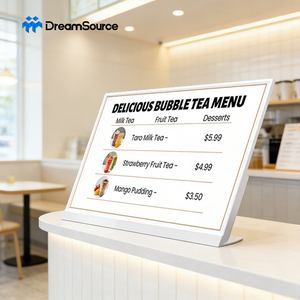 Pantalla Digital para Menús DreamSource de 100 cm, LCD, Acrílico Blanco, Independiente, para Uso en Interiores de Restaurantes - Product Image 1