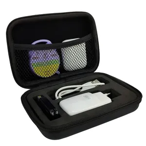 충격 방지 여행 사용자 정의 로고 자동 전자 액세서리 가방 휴대 전화 액세서리 용 EVA 하드 케이스