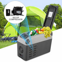 Mini réfrigérateur portable 12,5 L 12 V avec congélateur, frigo extérieur, réfrigérateur à compresseur 12 volts