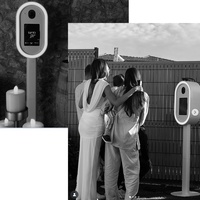   Cabina de Fotos DSLR para iPad de 10.2-13 Pulgadas, Espejo Ovalado de Metal, con Estuche de Transporte, para Alquiler en Bodas y Fiestas