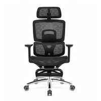 Chaise de bureau ergonomique moderne pivotante avec support lombaire en maille, appui-tête réglable, chaises inclinables de luxe personnalisables