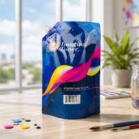 Pochette à bec verseur en aluminium imprimée sur mesure 500g 1kg, sac Mylar anti-fuite à fond plat pour poudre de toner
