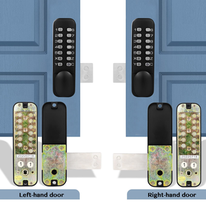 Cerradura de Puerta Personalizada, Mecánica, sin Llave, para Entrada Principal, de Aleación de <span class=keywords><strong>Zinc</strong></span>, Digital, para Puerta de Vidrio Exterior, con Teclado de 14 Botones - Product Image 6