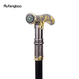 Canne de marche créative en acier au carbone Rufengbao Black Gold Panda Script, Sceptre de gentleman pour Escape Room - Product Image 3