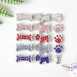 Cuenta de letra deslizante del alfabeto de 10mm, aleación de zinc de metal de calidad - Product Image 4