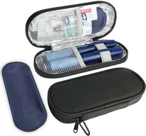 Portable Luxury Casual Polyester Insulated Travel Case Zipper for Diabetic Medication Insulin <b>Cooler</b> Bag 2 Reusable Ice Packs - Product Image 2