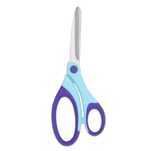 Office Scissors Stainless Steel Straight Head Blue Purple Home Use Paper Cutting - Product Image 4