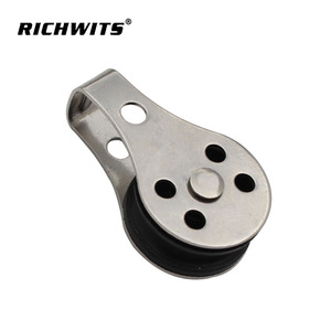 RICHWITS Sailboat Pulley 25mm Stainless Steel Marine Roller For Wire Rope <b>Puller</b> Replacement Repair - Product Image 4