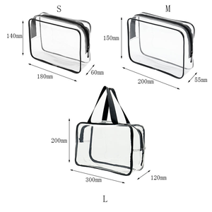 Grande trousse de toilette de <span class=keywords><strong>voyage</strong></span> de haute qualité, translucide, en PVC, avec fermeture éclair, pochette de maquillage de <span class=keywords><strong>voyage</strong></span> avec poignée - Product Image 6