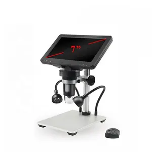 Digital microscope with 7.0 inch lcd screen full HD 1080p video microscope with 8 LED adjustable brightness