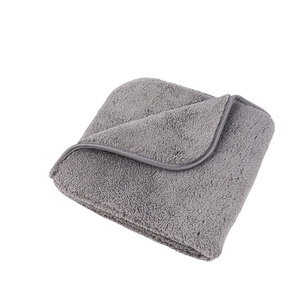 Toalla de microfibra para lavado de autos, absorbente y gruesa, para limpieza del interior del auto, color gris sólido - Product Image 4