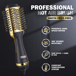Cepillo de aire caliente eléctrico profesional Dsp con ajustes de calor regulables para peinar y dar volumen al cabello - Product Image 2