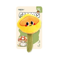Jouet pour chat en peluche en forme de champignon simulé avec Silvervine et Catnip pour mordre et jouer seul