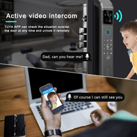 Cerradura Inteligente Tuya con Huella Digital, Tarjeta de Memoria, Compatible con Madera, Biométrica Automática, Tarjeta IC, Wi-Fi, App, Combinación, Seguridad para el Hogar