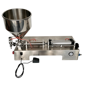 G1WG 100-1000ml Pneumatic Semi-Automatic Peanut Butter Viscous Liquid Yogurt Jelly <b>Tomato</b> Paste Jam Sauce Honey Filling Machine - Product Image 1