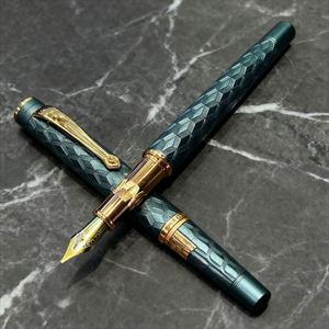 Custom Diamond Pattern Luxury Metal Business Fountain <b>Pen</b> Custom Logo 0.7mm Writing Width Corporate Gifts Marketing Student - Product Image 5