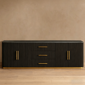 Modern Solid Oak Wood <strong>Sideboard</strong> with Drawers Marble Top Storage Cabinet <strong>for</strong> Dining Room Hotel <strong>Kitchen</strong> Furniture - Product Image 3