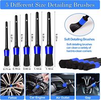 Ensemble de 30 brosses de nettoyage automobile, kit de nettoyage automobile, kit de nettoyage de pare-brise, outil de nettoyage de pare-brise, kit d'entretien automobile professionnel