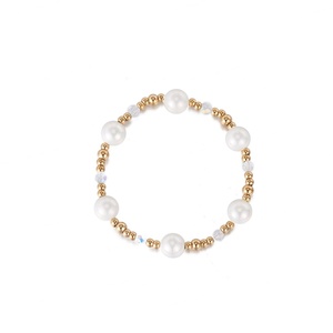 Pulsera Minimalista de Perlas Doradas para Mujer, Hecha a Mano, Elástica, con Perlas Pequeñas, Accesorio de Moda, Regalos para Bodas y Fiestas - Product Image 4