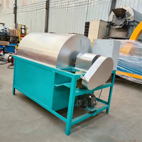 Industriële 100KG/H gasverwarmde pinda-roostermachine, batch-nootrooster voor pistache, amandel en hazelnoot