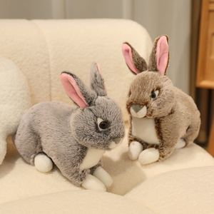 Grosir boneka hewan kelinci liar, dekorasi rumah anak-anak, boneka kelinci realistis, hadiah ulang tahun untuk anak - Product Image 6