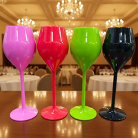 Gobelets à vin réutilisables sans BPA, verres à vin en plastique incassable avec un design élégant pour les fêtes et les mariages