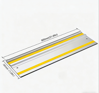 Rail de guidage linéaire en alliage d'aluminium de 800 mm pour le travail du bois, connectable, rail de guidage pour scie circulaire pour une coupe assistée